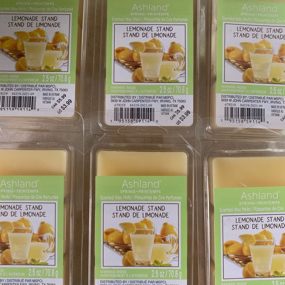 6 pack of wax melt lemonade stand scent